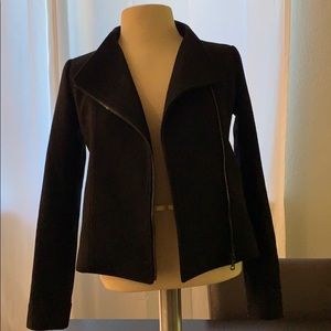 Wool moto coat
